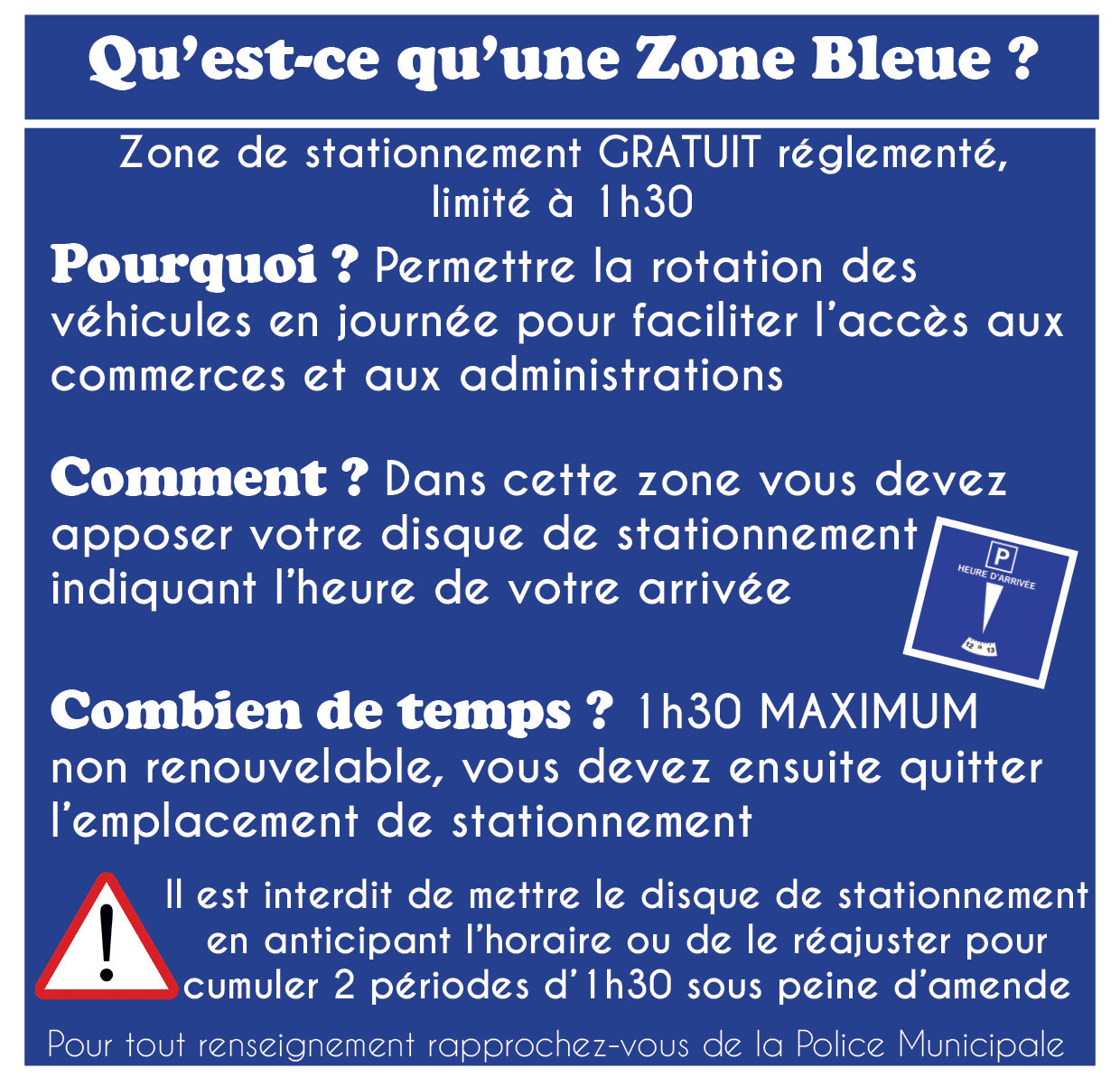 Stationnement / zone bleue